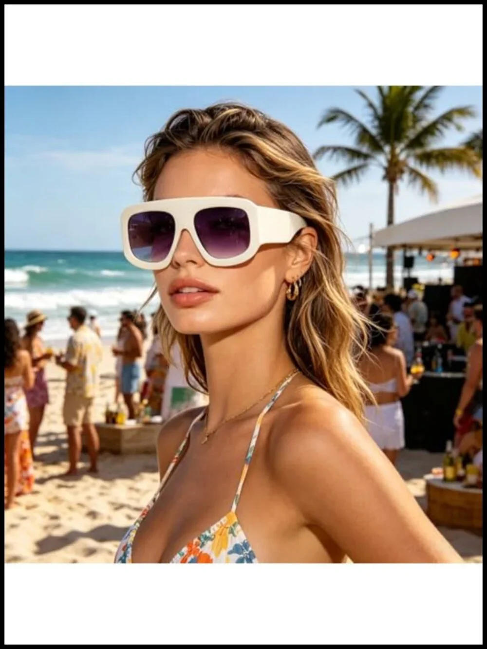 Oversized Aviator Sunglasses with UV400 Protection for Women